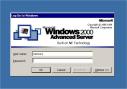 Windows 2000 окно для входа, login dialog